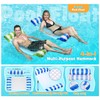 Inflatable Pool Float(2 Pack) Adult Pool Floaties, Multi-Purpose 4-in-1 Swimming