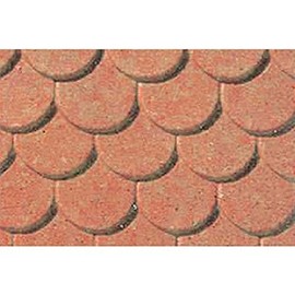 JTT Scenery Products Plastic Pattern Sheets: Scalloped Edge Tile, 5mm