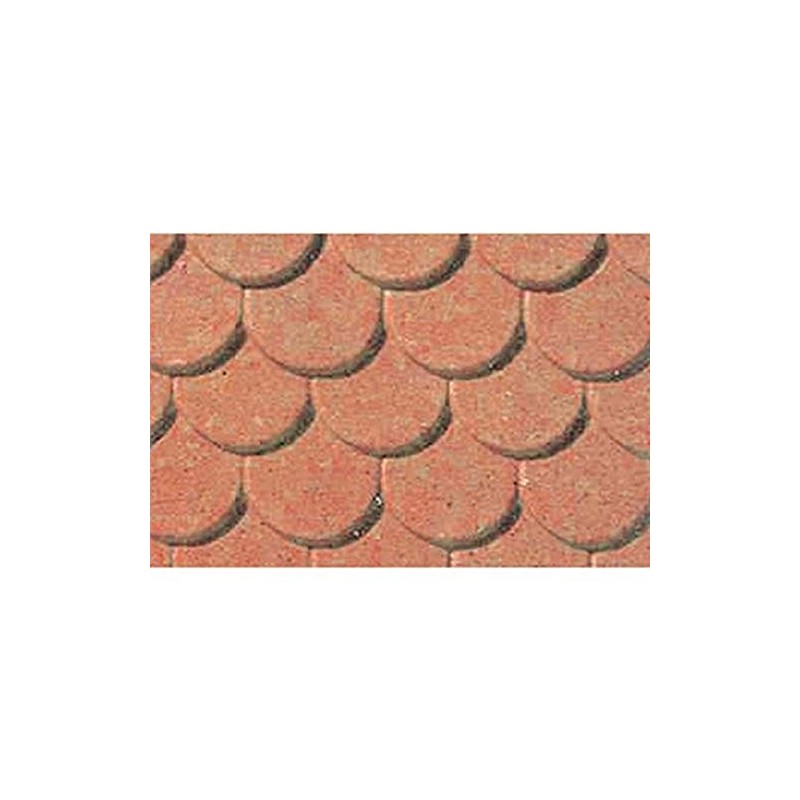 JTT Scenery Products Plastic Pattern Sheets: Scalloped Edge Tile, 5mm
