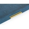 HofferRuffer Elegant Decorative Serving Tray, 20"x20" Square Faux Leather Ottoman