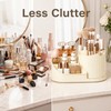 360° Rotating Makeup Organizer with Brush Holder – Large Vanity