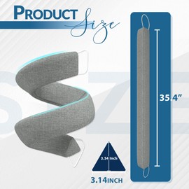 SYIPO Triangle Door Draft Stopper，35.4" Weighted Under Door Draft Blocker Bottom Door Seal Noise & Air，Interior Sound Proof Door Snake Draft Insulation Stopper | Warm in Winter & Cool in Summer，Gray