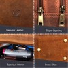 Genuine Leather Travel Toiletry Bag - Dopp Kit Organizer By