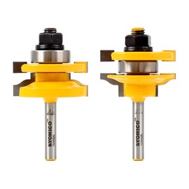 YONICO Router Bits Set Rail and Stile 2 Bit Ogee 1/4-Inch Shank 12243q