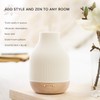 Essential Oil Diffuser Lamp, White Ceramic + Wood, Ultrasonic 180ml,