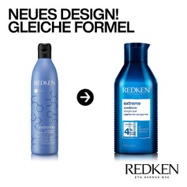 Redken Extreme conditioner for damaged hair, for more shine, strength and smoothness - hair care with proteins - strengthens and repairs - anti breakage, 500 ml
