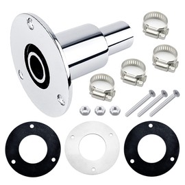 LEQMG Diesel Heater Thru Hull Exhaust Skin,Marine Grade 316 Stainless Steel,Fitting for 24mm/0.94" Tube Pipe Socket Hardware(Straight)