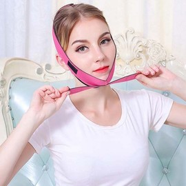 Pink V-line Lifting Face Mask for Jawline & Neck Contouring LD-093 V-line Band/Pink/FREE 3ea