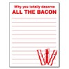 Bacon Notepad 50 Sheets 4.25 X 5.5 Inches Funny Office Gift