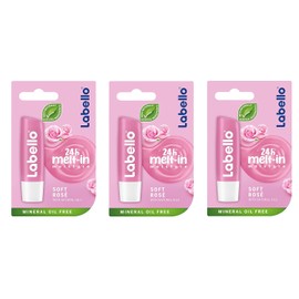 Labello Soft Rosé Lip Balm - Paquete de 3