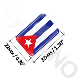 Skino Eu® 2 x 3D Stickers Cuba Flag Cuban Flag F 189