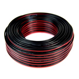 2 Rolls 20 Gauge 100 Feet Red Black Speaker Wire Copper Clad CCA (200 FT Total)