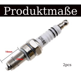 Amazleer 2 x CR8E Spark Plugs for Motorcycle, High Performance Motorcycle Spark Plug, Suitable for Most 125cc and Larger Models (2)