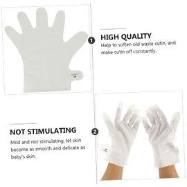 Baluue 5 Pcs Hands Exfoliating Glove Foot Peel Mask Balm Moisturizing Skincare Hand Gloves Scrubber Gel Gloves for Nails Manicure Fingerless Gloves Men Pe+pp Non-woven Fabric