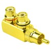 WMYCONGCONG 2 PCS RCA Splitter Adapter RCA Male to 2
