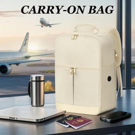 OTAHGK Cabin Bags 40x20x25 for Ryanair Underseat Carry-Ons Travel Backpack, Hand Luggage Backpack Cabin Size 20L, Laptop Backpack Small Travel Bag-Beige