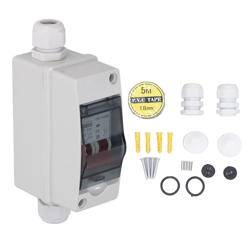 DC Miniature Circuit Breaker, 32Amp Waterproof Mini Distribution Box, 2P