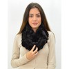 55" Rex rabbit Fur Infinity Scarf-Brown