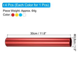 PATIKIL Aluminum Relay Batons, 1 Set Field Track Relay Events Baton for Race Gym Track and Field Equipment Class Games Outdoor Sports Running Practice, Multicolor