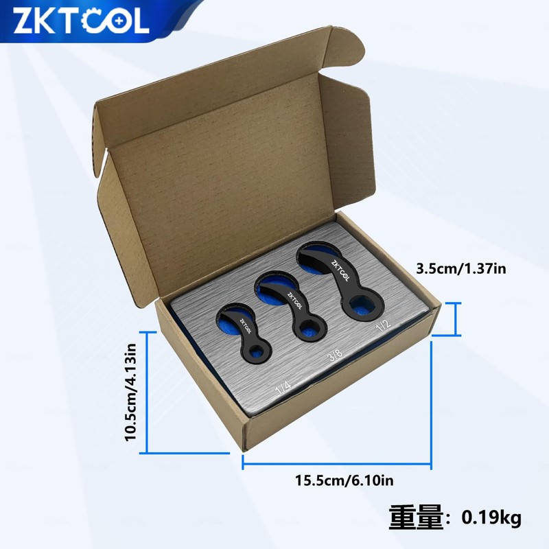 ZKTOOL Bar Adapter Head (Square) Bar Wrench Adapter Set of