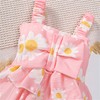BemeUSWT Baby Girl Romper Casual Sleeveless Bow Front Floral Print