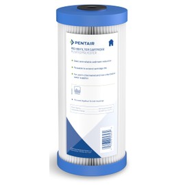 Pentair Pentek R50-BB Big Blue Sediment Water Filter, 10-Inch, Whole House Pleated Polyester Filter Cartridge, 10" x 4.5", 50 Micron