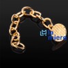 LA MIERE cadenas de botón linguales de tracción dorada, materiales