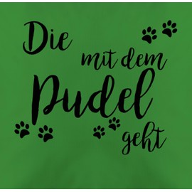 Shirtracer Cushion 50 x 50 cm – Decorative Cushion Hobby – The Poodle Goes – 50 x 50 cm – Green – GURLI Cushion with Filling
