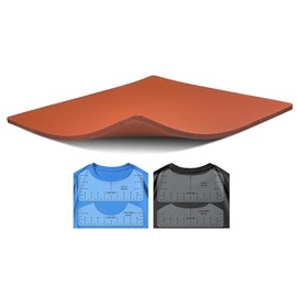 15 x 15 Inch Silicone Heat Press Mat Pad with T-Shirt Ruler Set, 0.3 Inch Thick Silicone Pad for Heat Press Machine