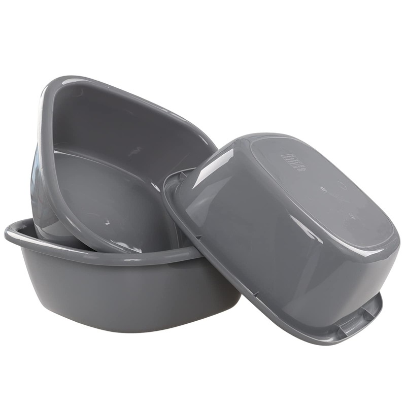 Innouse Small Washing Up Bowl, 3 Packs, Plastic Square Washing
