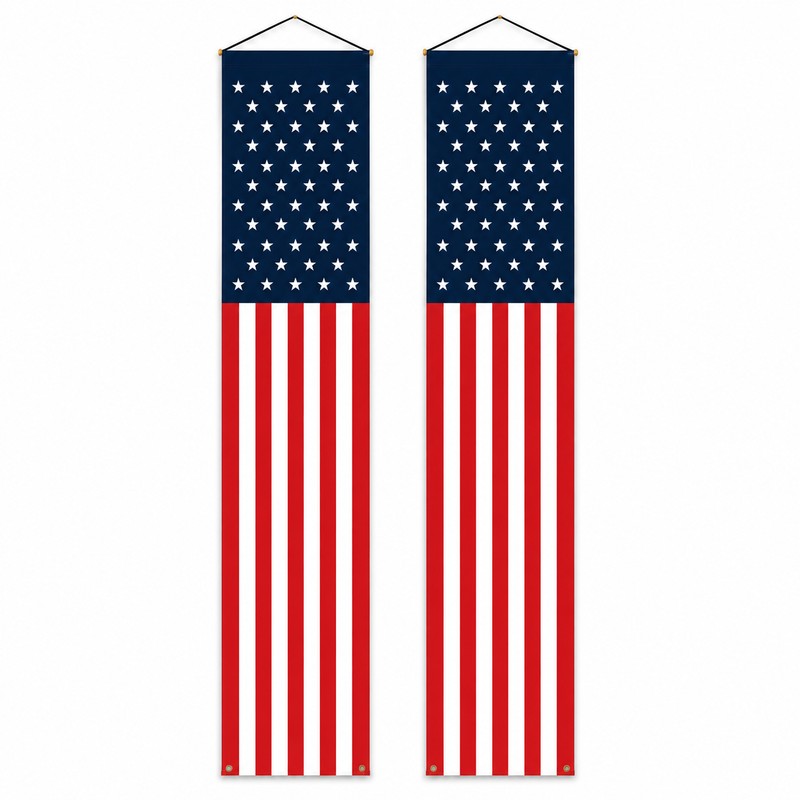 4th of July Patriotic Door Banners for Front Porch Decor