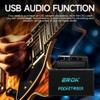 EROK Guitar Headphone Amp with 9 Simulation Tones,Plug-in USB Rechargable