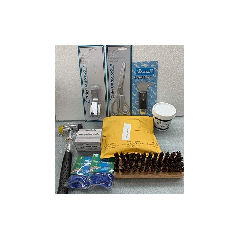 Professional Lead Tool Kit for Stained Glass Project (9 Items)
