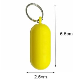 6 PCS Floating Keychains, Float Key Rings, Plastic Key Floats for Boats, Float Key Pendant Water Sport Accessories for Surfing Swimming Diving Fishing Sailing Boat (Yellow)