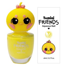 Tomini Children's Friends Water-based Nail 8ml, Lemon Yellow Chick, 4 Pieces / 투미니 어린이 프렌즈 수성 네일 8ml, 레몬옐로우병아리, 4개