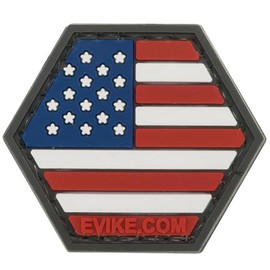Evike Operator Profile PVC Hex Patch American Flag Series (Color: Full Color)