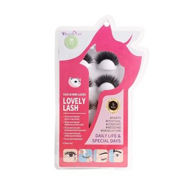 BEAUTY CAT 3D False Eyelashes Classic -Full Long Dramatic and Natural Look/Comfortable Wearing Strip Lashes by Handmade, Soft & Light Weight Fluffy Faux Eyelash(5 Pairs) No. 002-LILLY