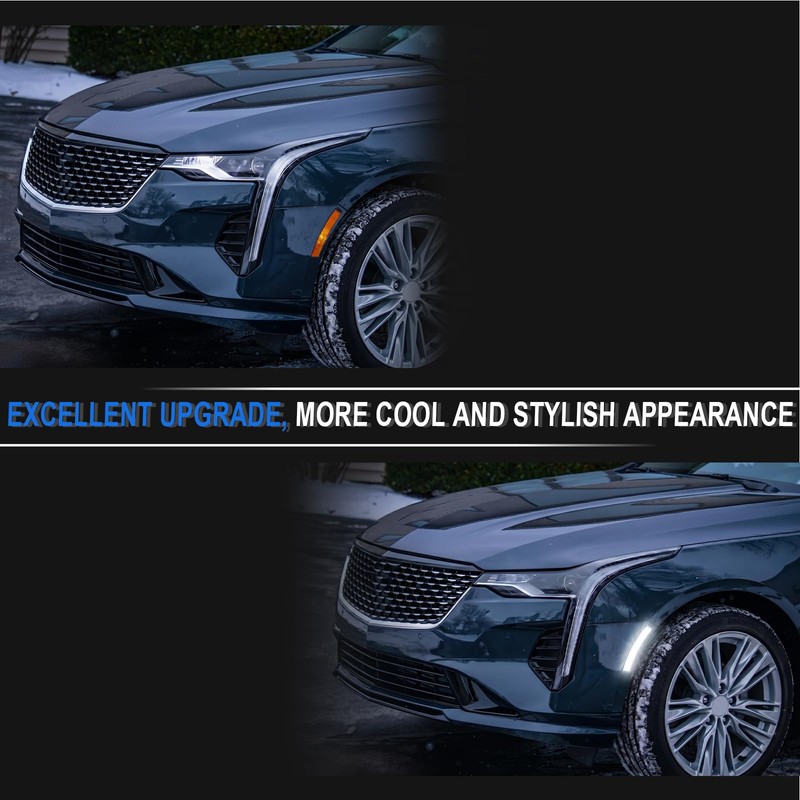 2PCS LED Side Marker Lights for 2020-Up CT4 Front Bumper