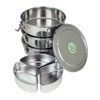 Kitchen Art Multi 3-tier round sealed stainless steel box (20cm
