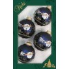 Dekohelden24 Lauschaer Christmas Tree Decorations - Set of 4 Baubles