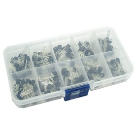 Fasizi NPN PNP Power Transistor Assortment Assorted Kit BC327-BC558 with Clear Plastic Box (Pack of 10)