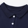 HILEELANG Little Girl Uniform Polo Dress Navy Blue Short-Sleeve Cotton
