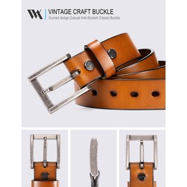 WOLFANT Thicken Heavy Duty Gun Belts for Men,100% Italian Full Grain Real Solid Leather