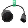 HangTon UPS PDU 10A 250V 電源コードアダプター C14 - Euro Schuko