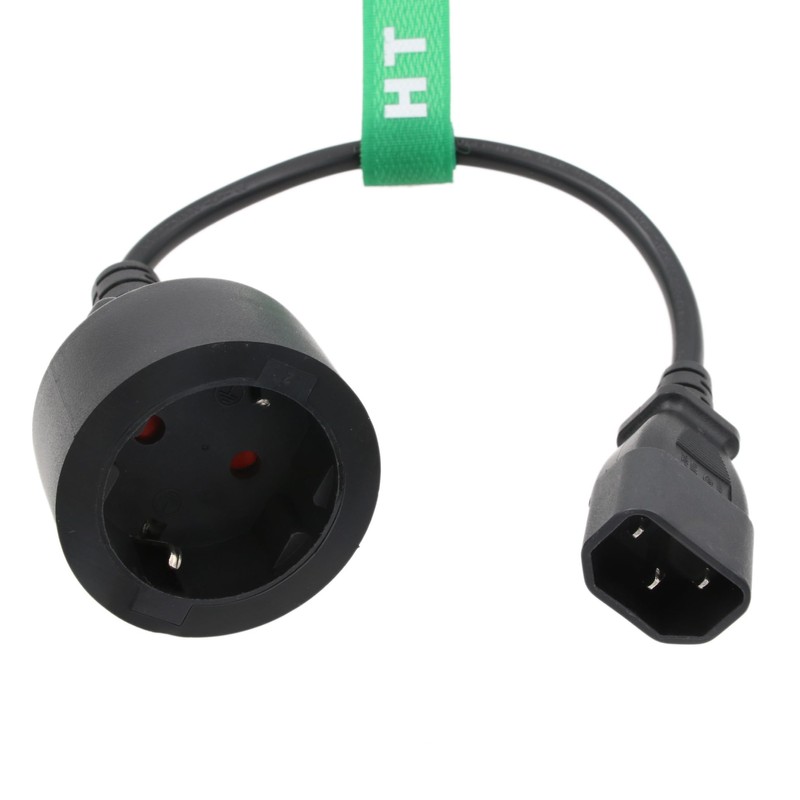 HangTon UPS PDU 10A 250V 電源コードアダプター C14 - Euro Schuko