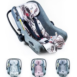 Breathable Seat Cover for Baby Car Seat, Pushchair, Anti-Sweat, Universal Group 0+ (0-13 kg) Group I (9-18 kg) 100% Cotton Bird, Seat Insert Baby Seat