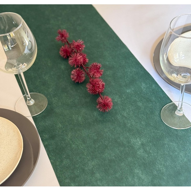 NATUARTE, Non-Woven Table Runner Dark Green, 25 m x 30