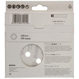 Bosch 2609256A25 Sanding Sheet Set for Random Orbit Sanders (5-Piece)