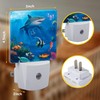 Neidius Tropical Underwater World Night Light,Shark Turtle Fish Jellyfish Plug-in