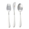 Cutipol Alice Set White/Matte Silver Children's Cutlery Set Ribbon Wrapping